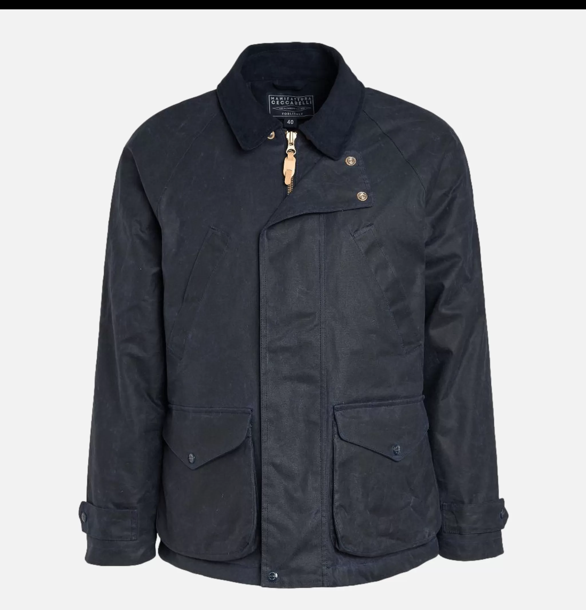 MANIFATTURA CECCARELLI Blousons & Manteaux | Blouson Caban Wax Navy