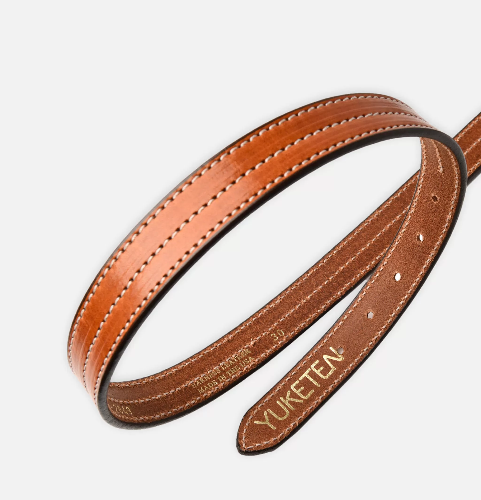 YUKETEN Ceintures | Ceinture Triple Stitched Havana