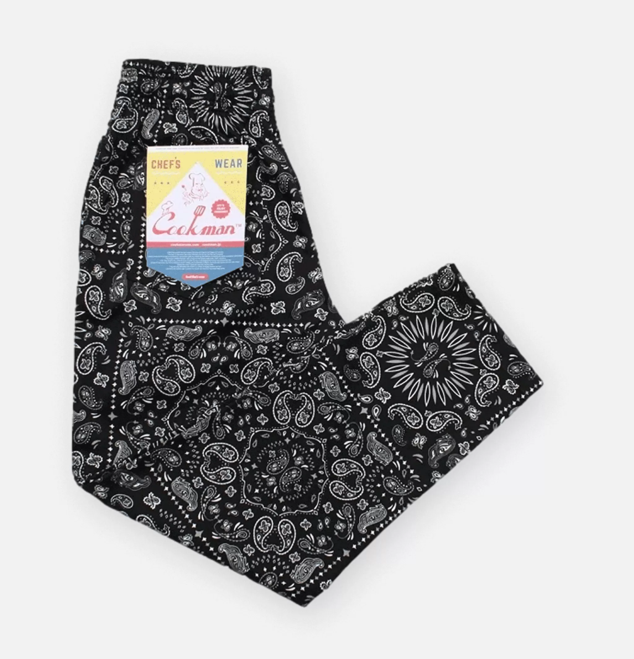 COOKMAN Work Pants | Chef Pant Paisley Black