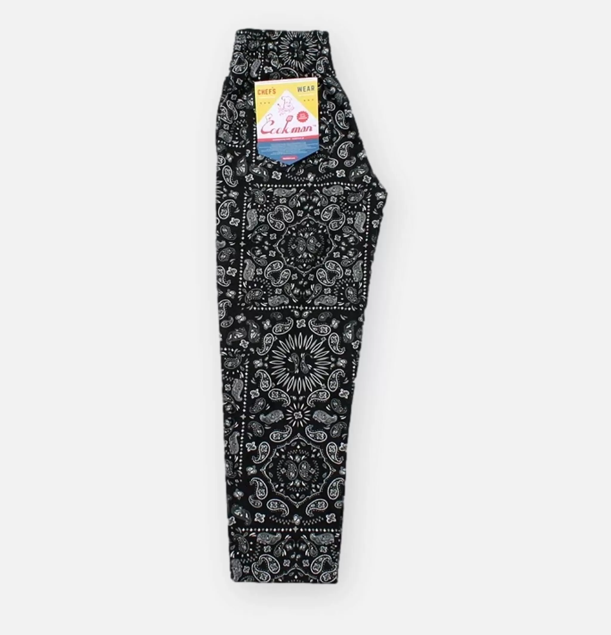 COOKMAN Work Pants | Chef Pant Paisley Black