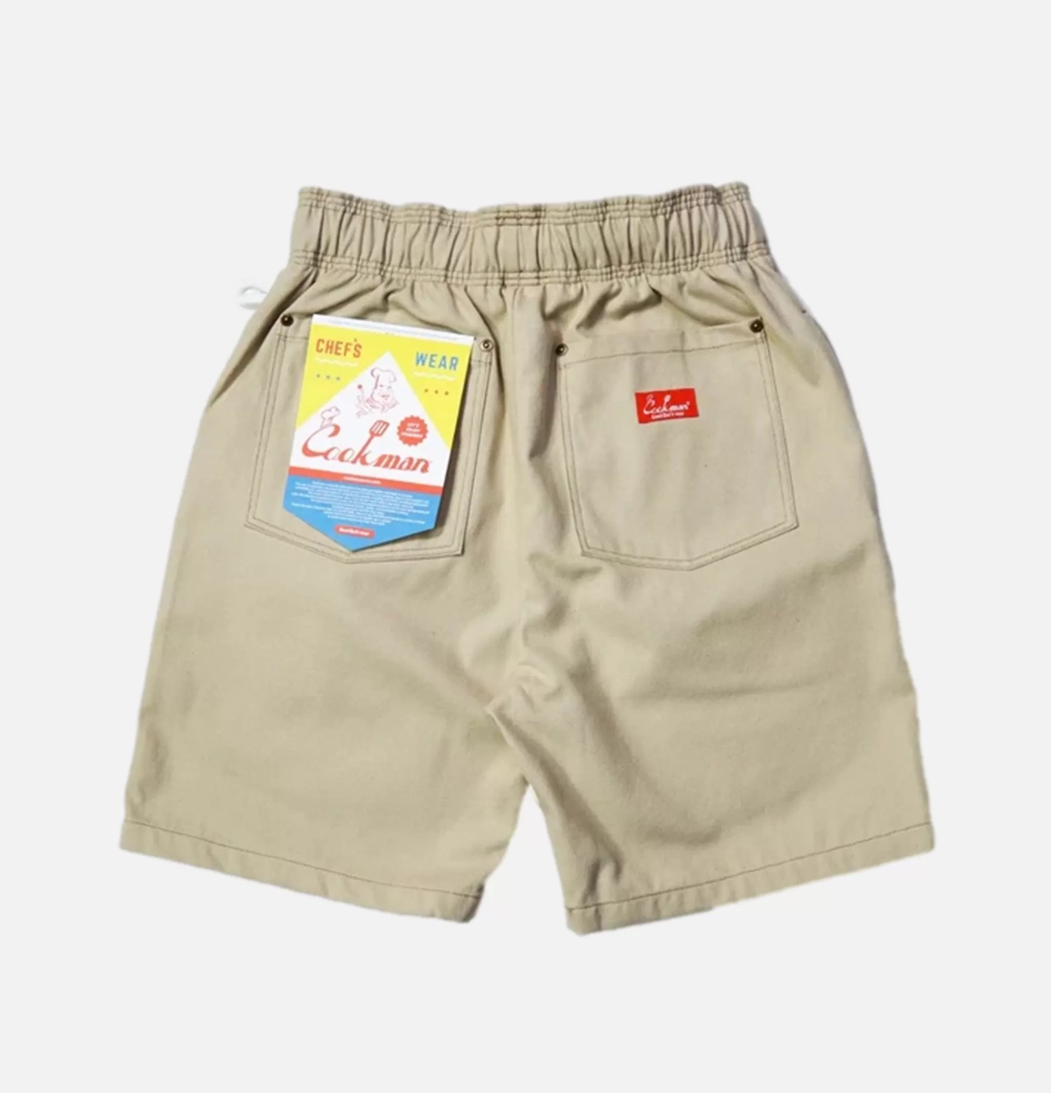 COOKMAN Shorts | Chef Short Front Pocket Beige