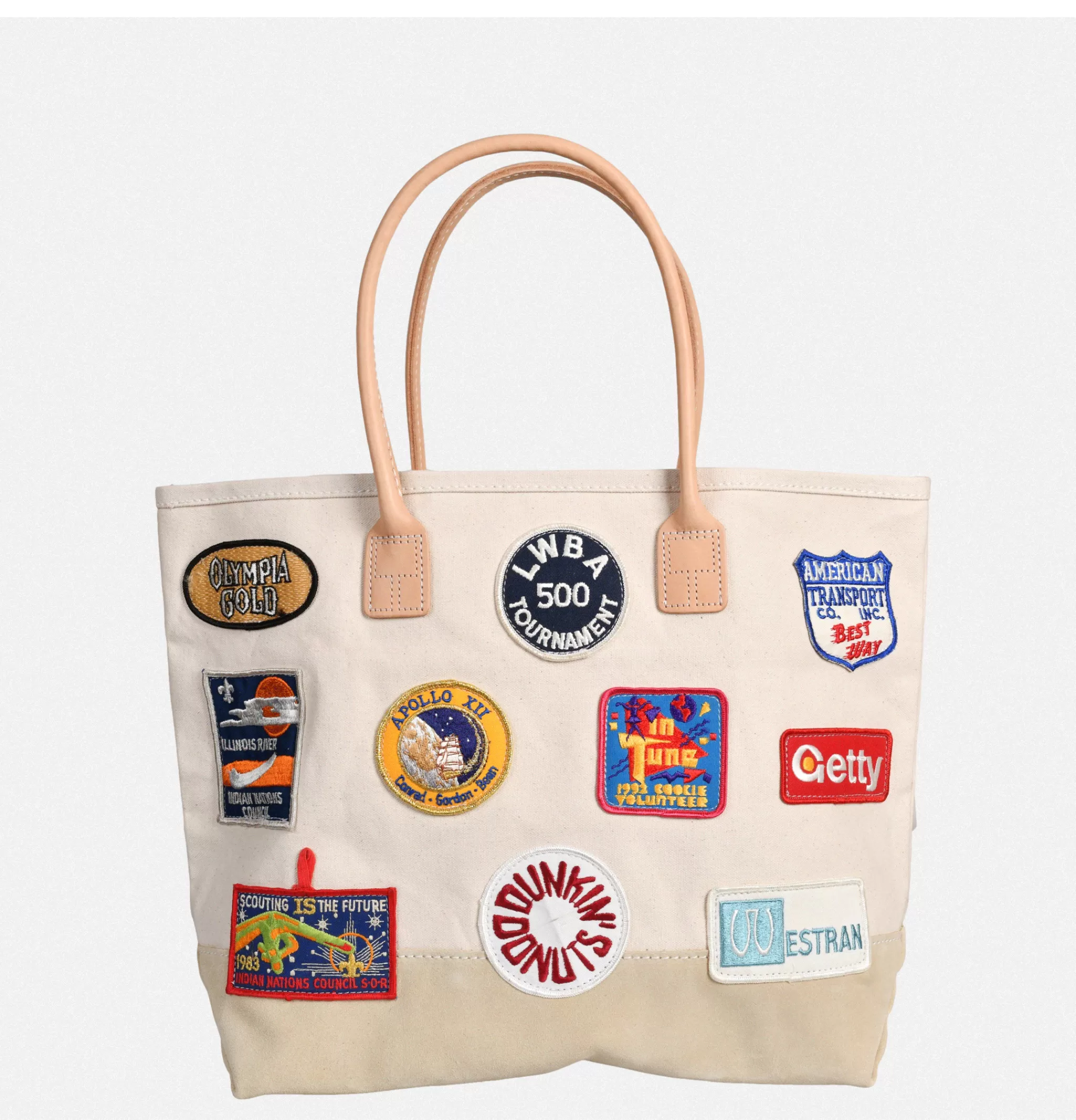 HERITAGE LEATHER COMPANY Tote-bags | Daytote With Vintage Patches