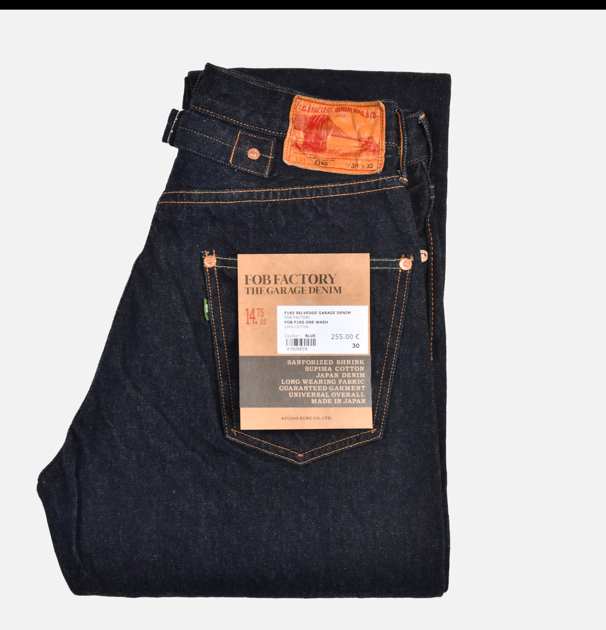 FOB FACTORY Jeans | F165 Selvedge Garage Denim