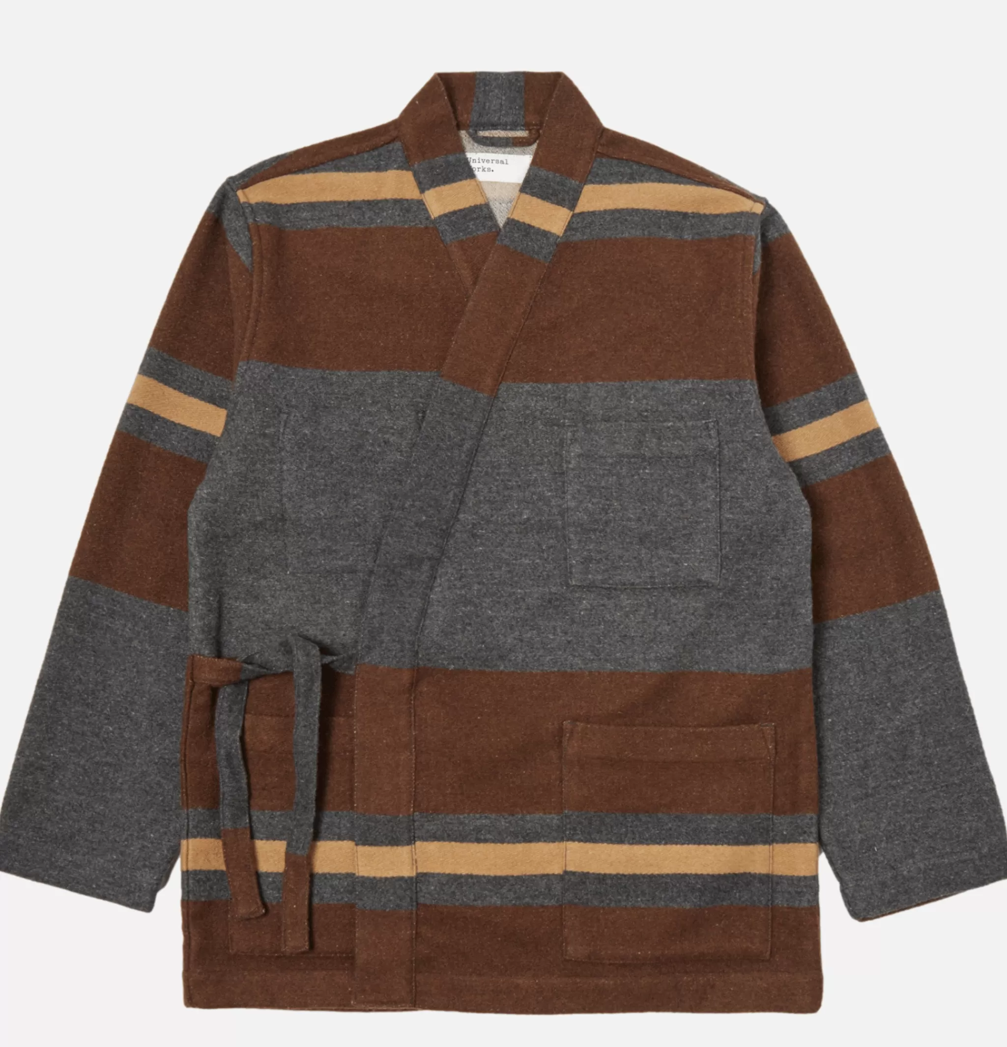 UNIVERSAL WORKS Vestes | Kyoto Work Jacket Wool Stripe Charcoal