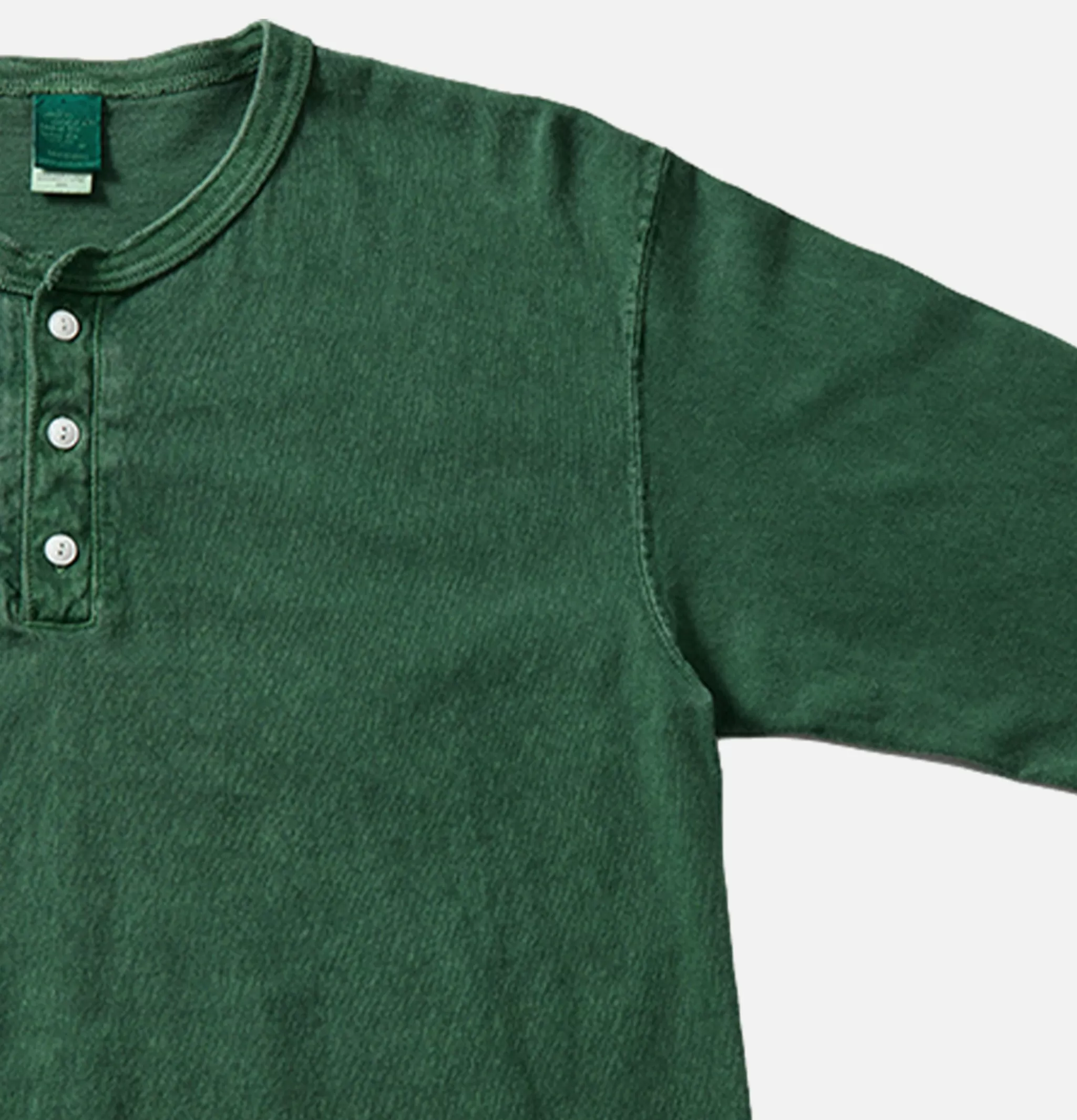 GOOD ON T-shirts | Ls Henley Tee Dark Green