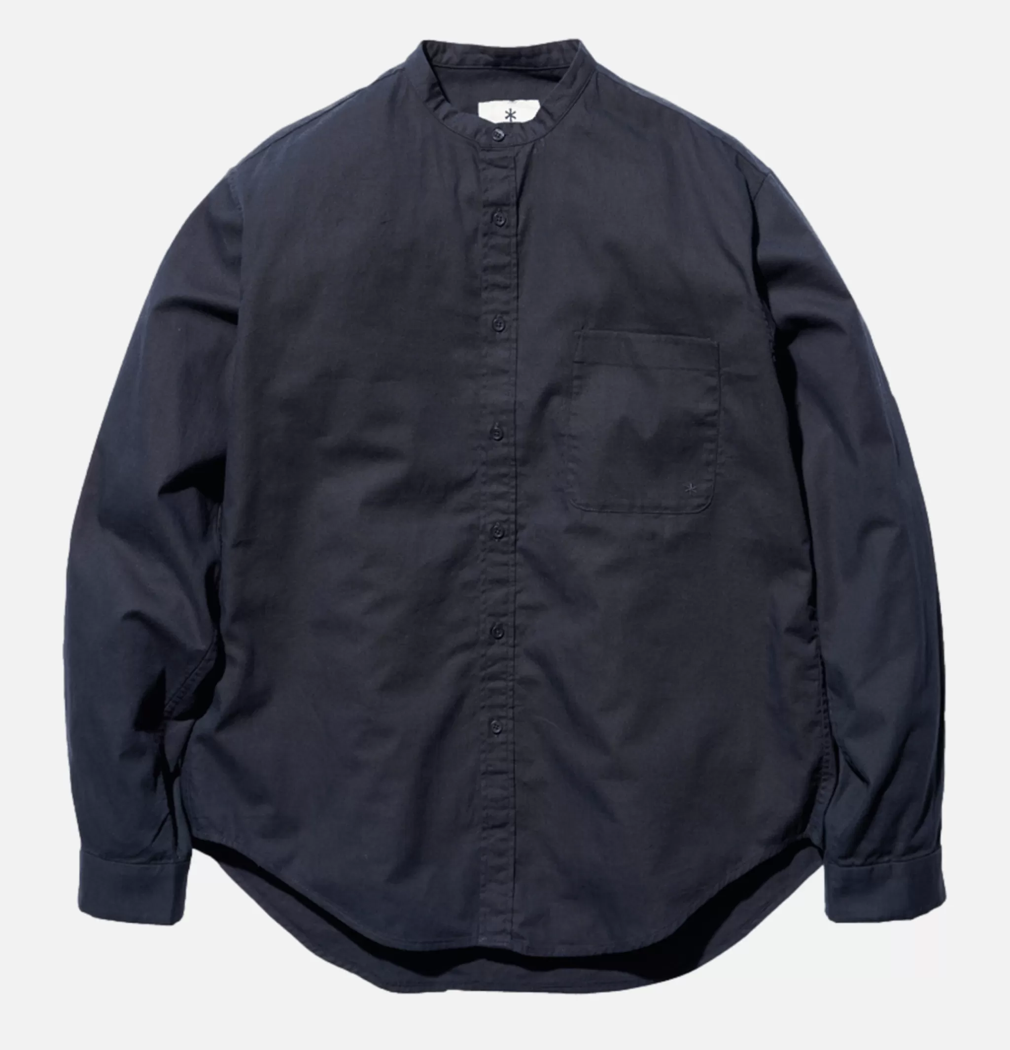 SNOW PEAK Chemises | Poplin Stand Collar Shirt Navy