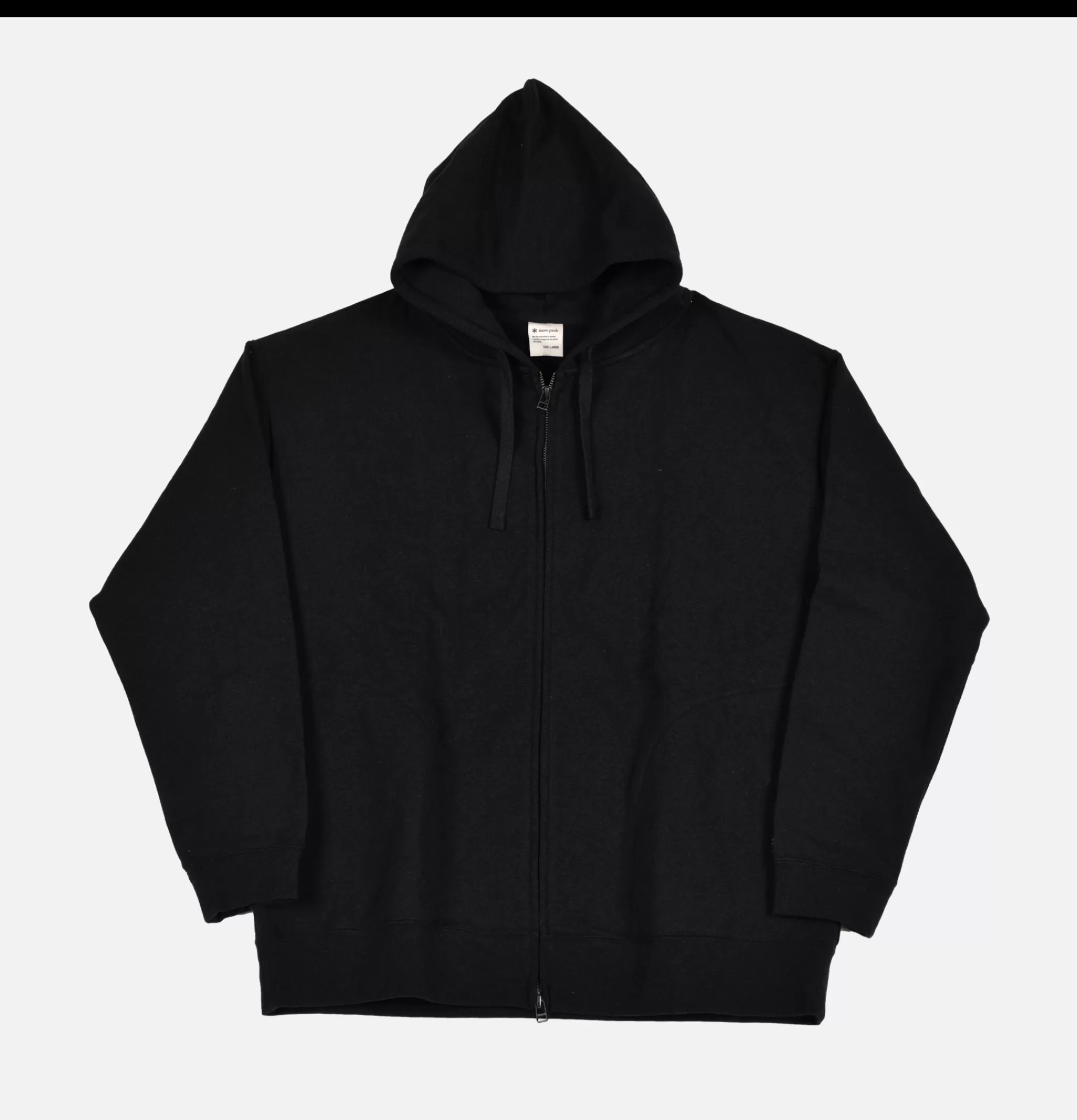 SNOW PEAK Sweats & Polaires | Recycled Cotton Zipup Hoodie Black