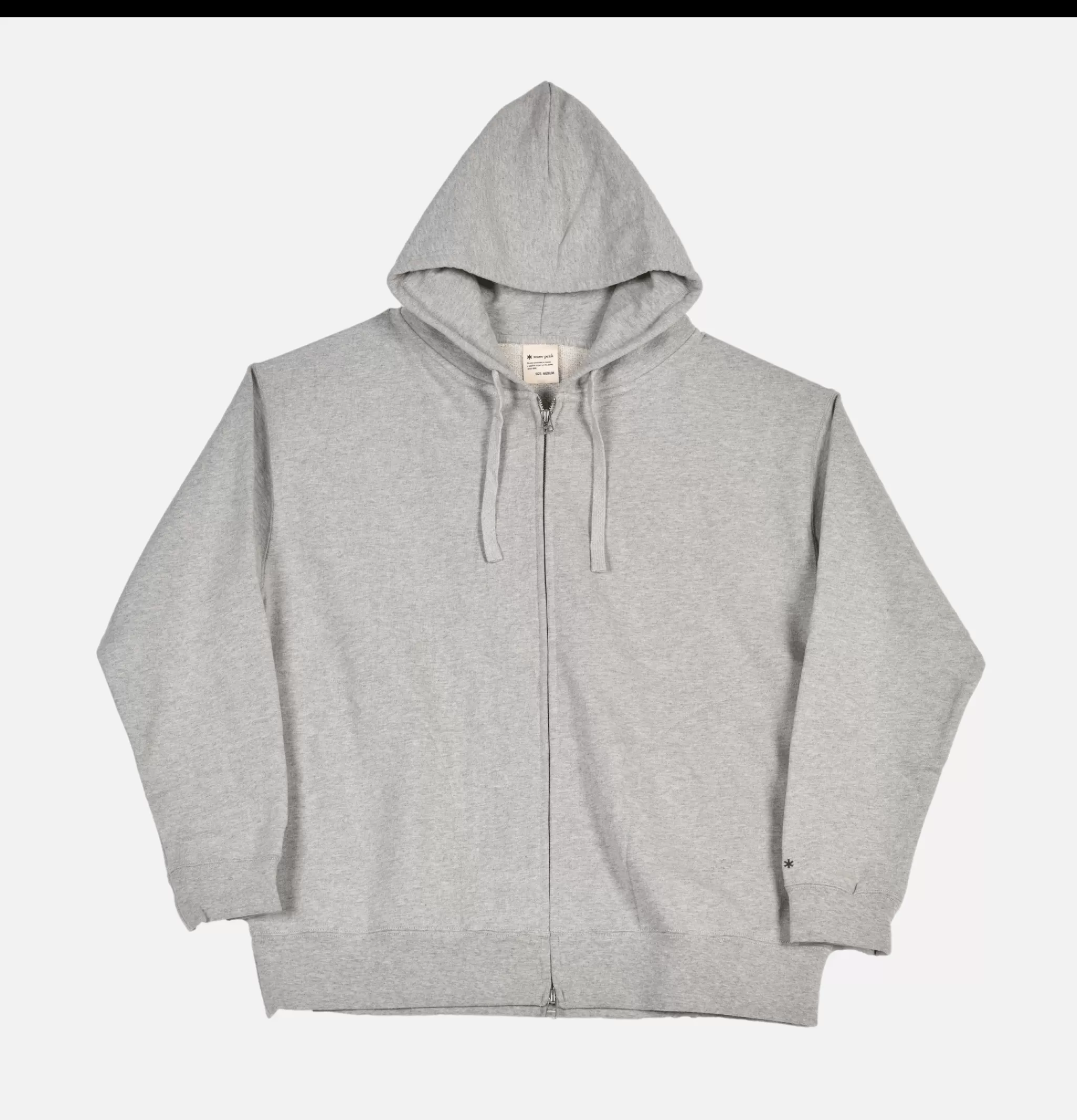 SNOW PEAK Sweats & Polaires | Recycled Cotton Zipup Hoodie Grey