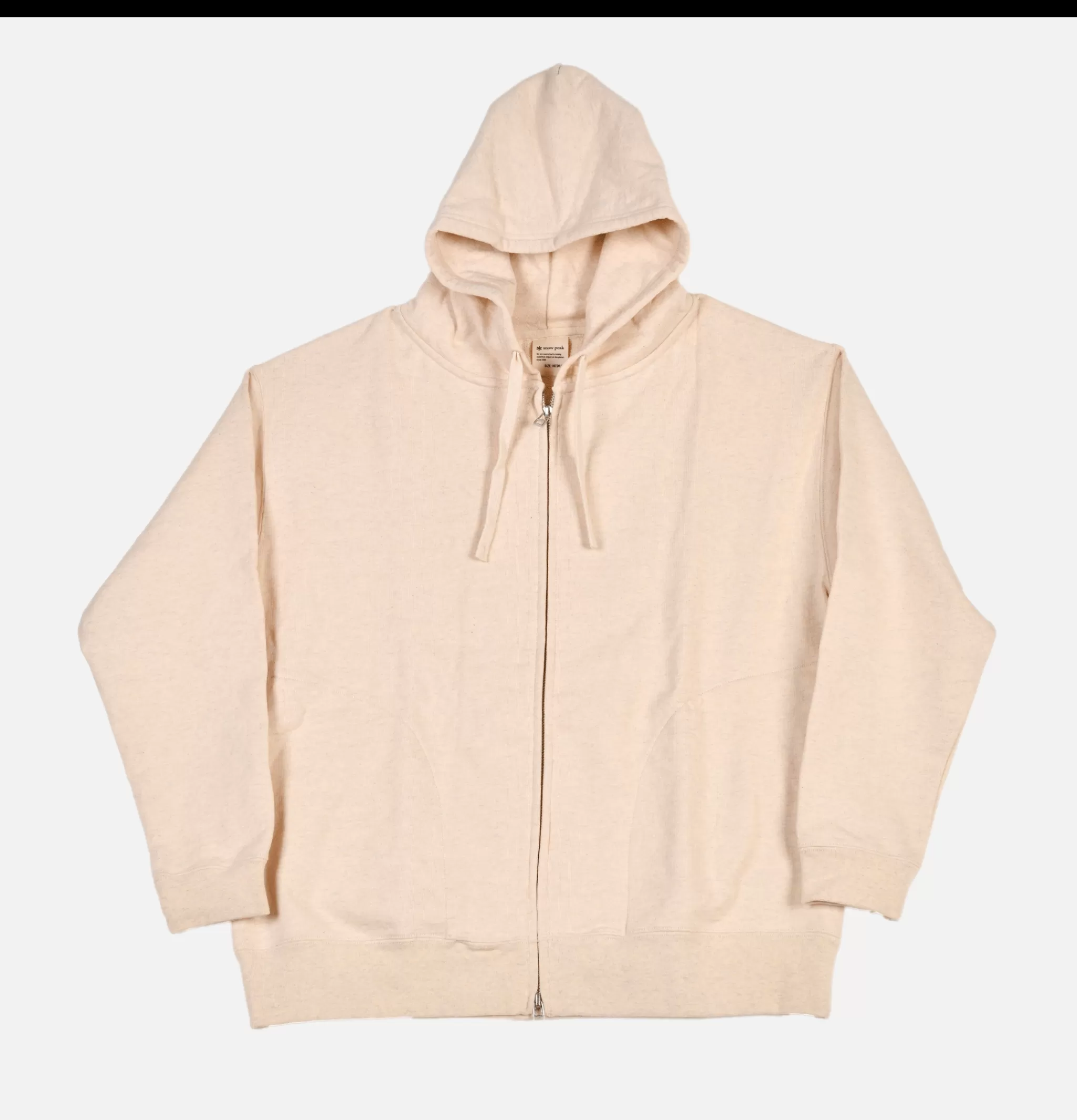 SNOW PEAK Sweats & Polaires | Recycled Cotton Zipup Hoodie Oat