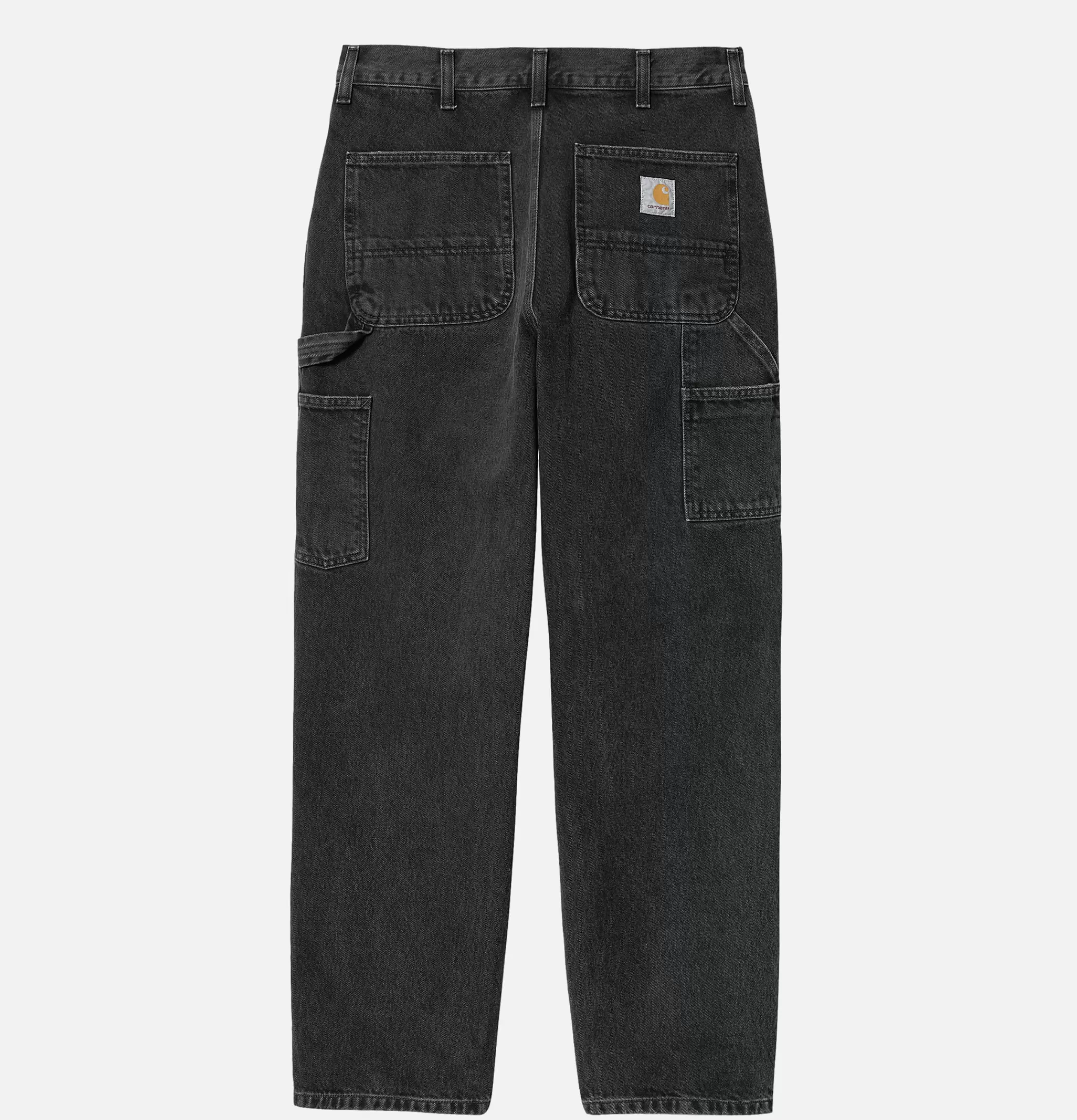 CARHARTT WIP Pantalons | Single Knee Pant Denim Noir Stone Washed