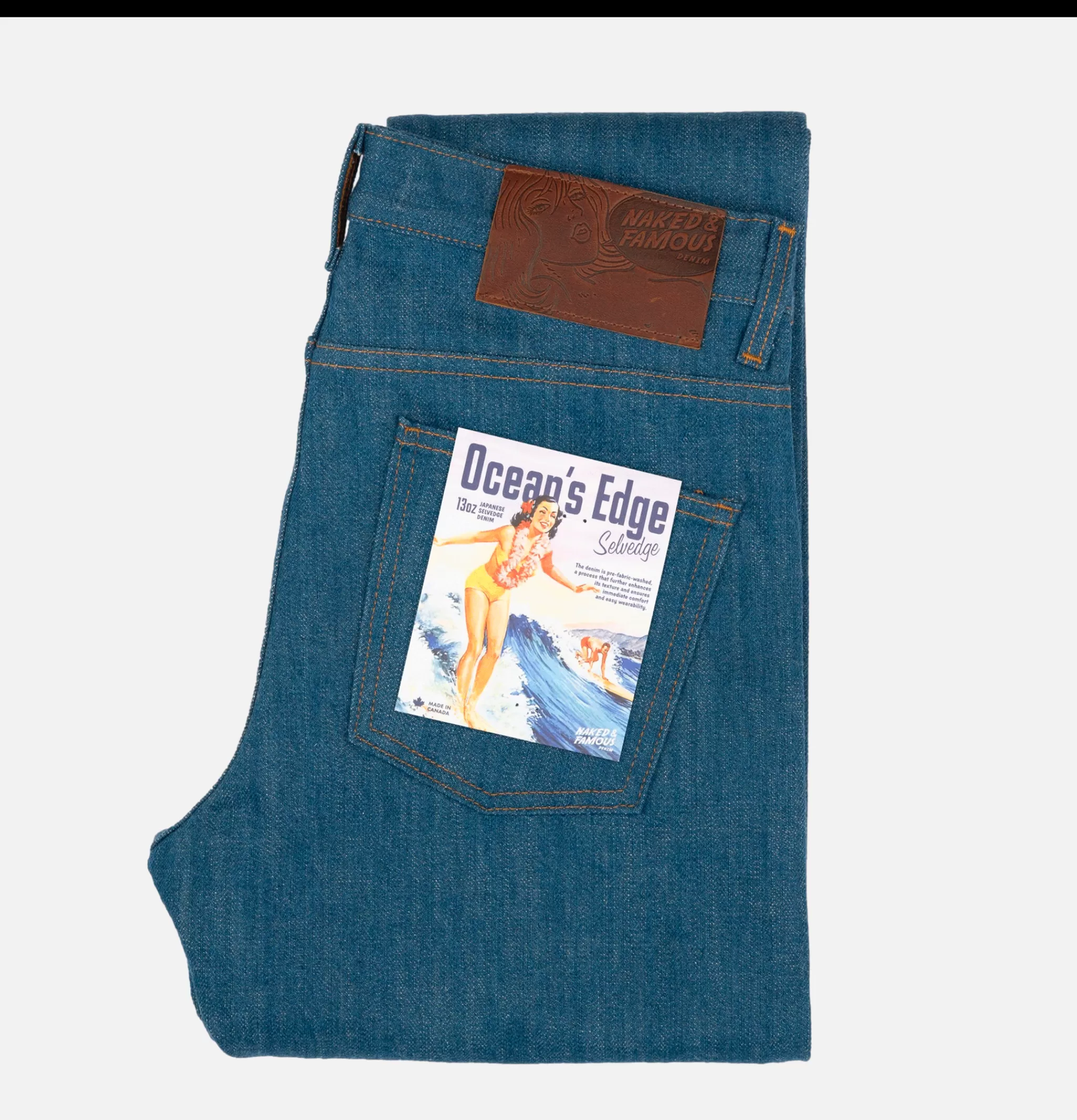 NAKED & FAMOUS Jeans | Super Guy Oceans Edge Selvedge