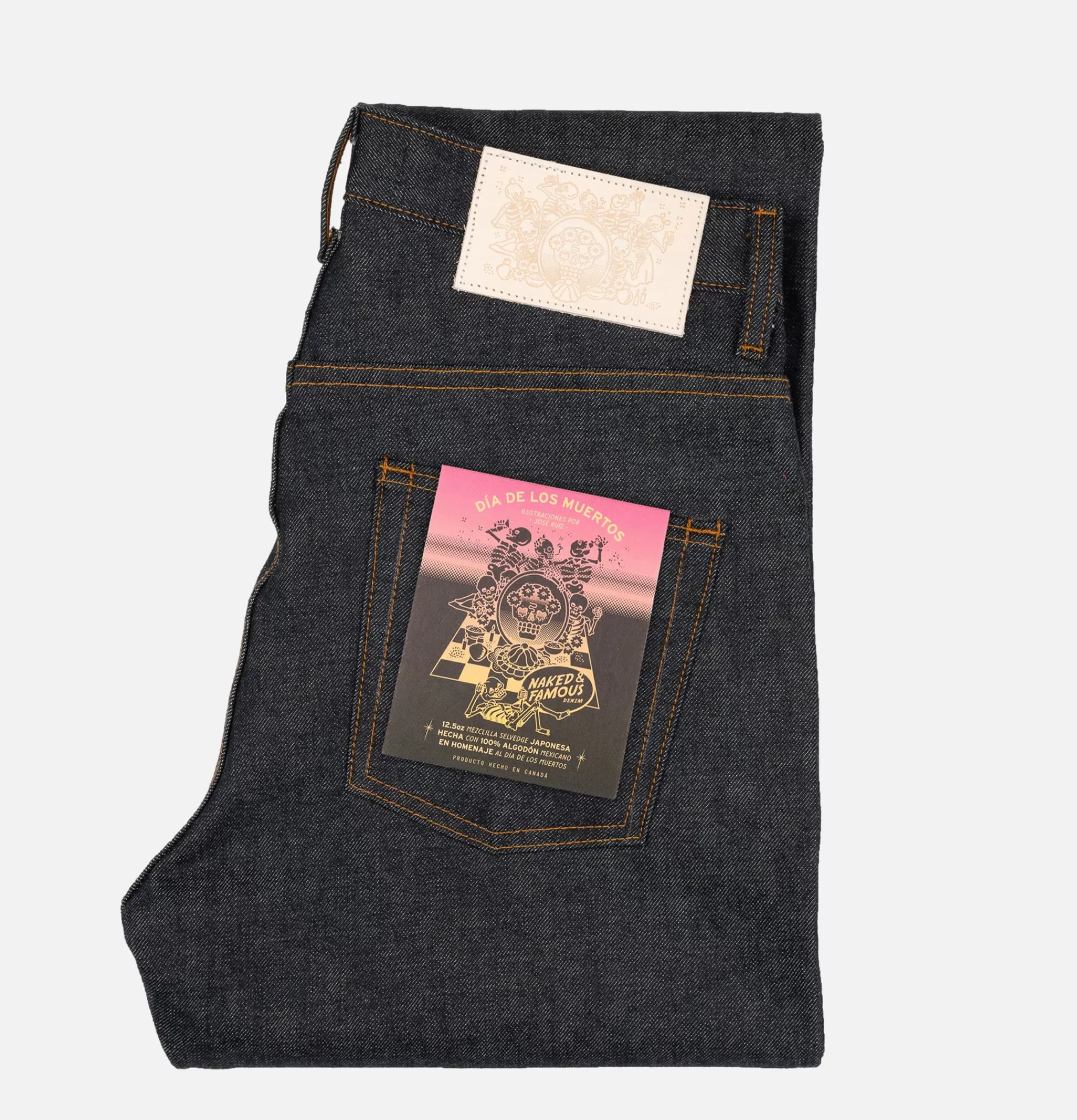 NAKED & FAMOUS Jeans | True Guy Dia De Los Muertos Indigo