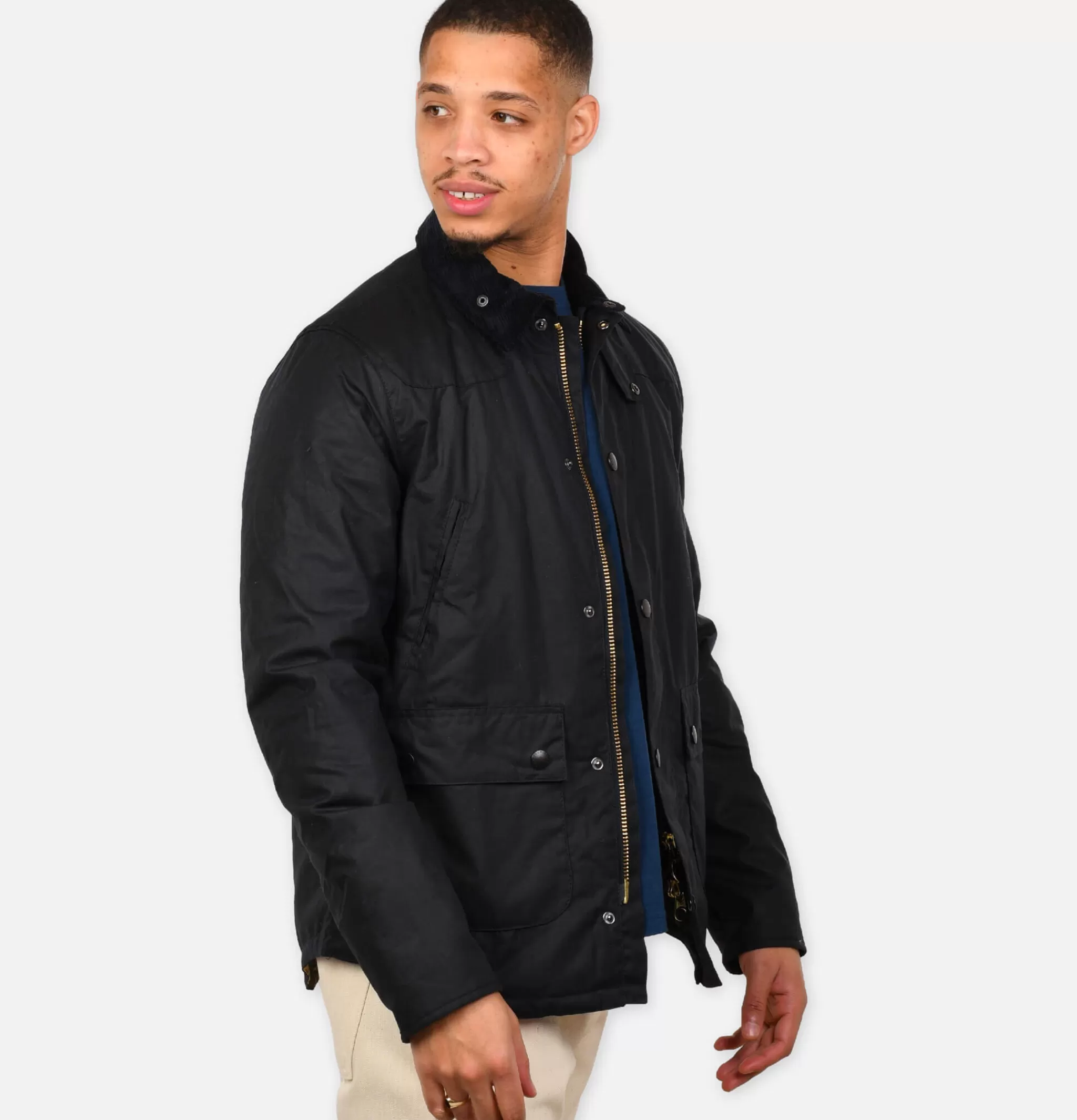 BARBOUR Blousons & Manteaux | Veste Reelin Wax Navy