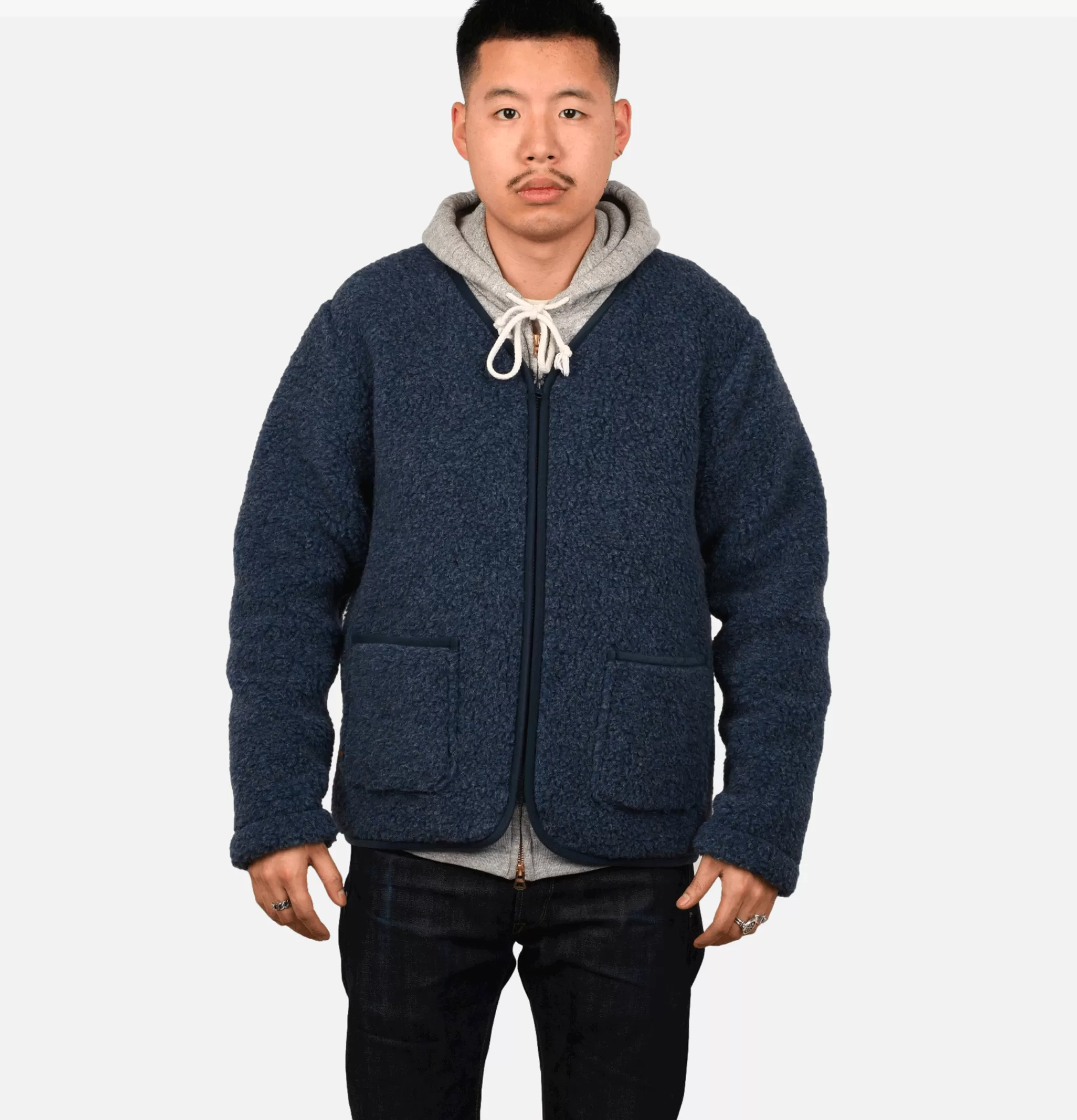 COLDBREAKER Sweats & Polaires | Zip Up Vee Cardigan Darkblue