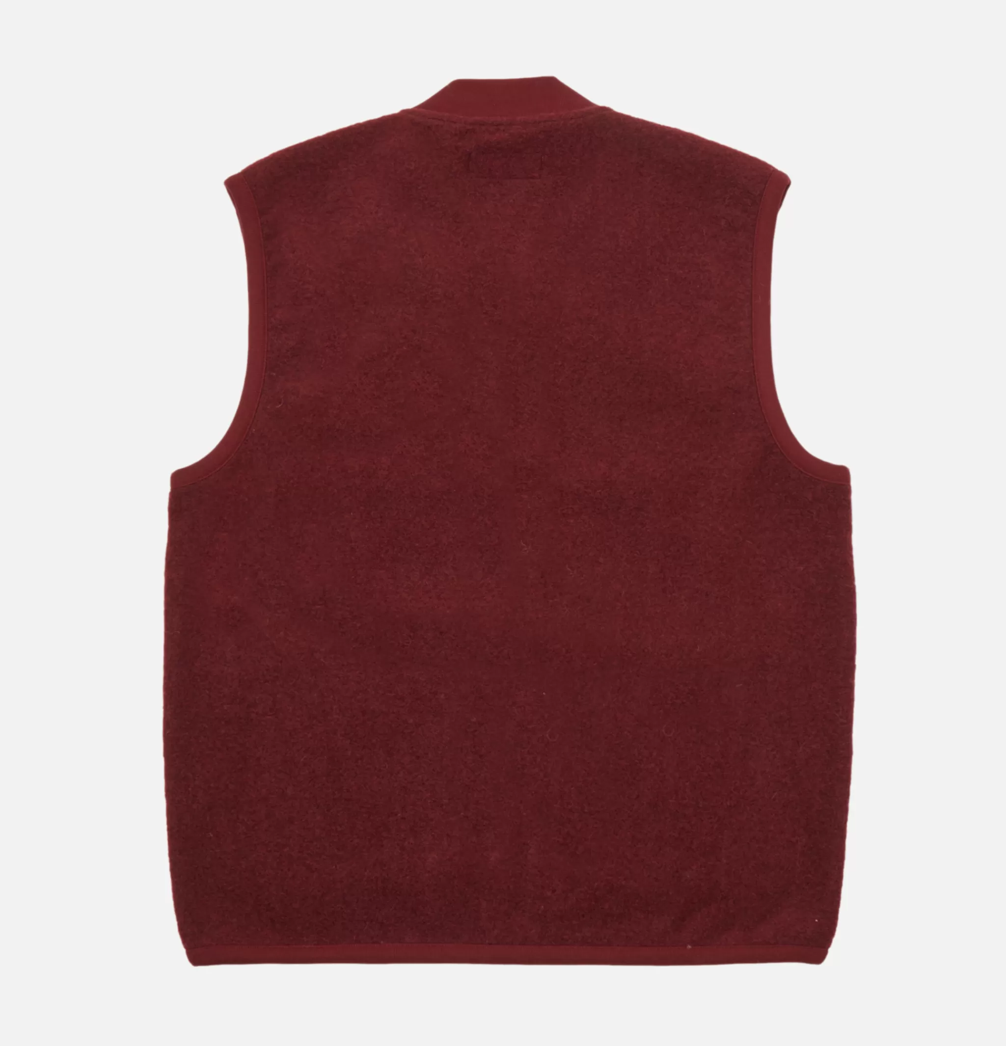 UNIVERSAL WORKS Vestes | Zip Waistcoat Wool Deep Red